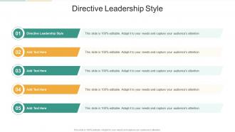 Directive Leadership Style In Powerpoint And Google Slides Cpb