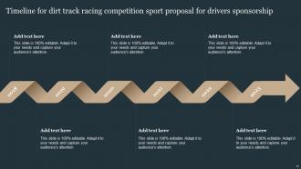 Dirt Track Racing Competition Sport Proposal For Drivers Sponsorship Powerpoint Presentation Slides