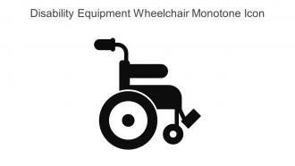 Disability Equipment Wheelchair Monotone Icon In Powerpoint Pptx Png And Editable Eps Format