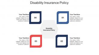 Disability insurance policy ppt powerpoint presentation file infographic template cpb