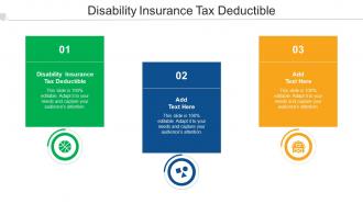 Disability Insurance Tax Deductible Ppt Powerpoint Presentation Outline Themes Cpb