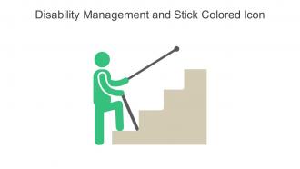 Disability Management And Stick Colored Icon In Powerpoint Pptx Png And Editable Eps Format