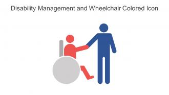 Disability Management And Wheelchair Colored Icon In Powerpoint Pptx Png And Editable Eps Format