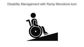 Disability Management With Ramp Monotone Icon In Powerpoint Pptx Png And Editable Eps Format