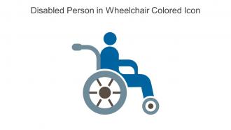 Disabled Person In Wheelchair Colored Icon In Powerpoint Pptx Png And Editable Eps Format