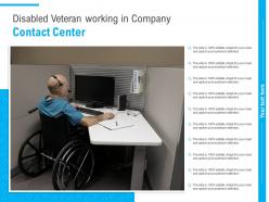 Disabled veteran working in company contact center