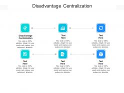 Disadvantage centralization ppt powerpoint presentation portfolio background cpb
