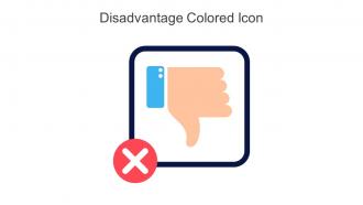 Disadvantage Colored Icon In Powerpoint Pptx Png And Editable Eps Format