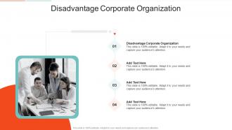 Disadvantage Corporate Organization In Powerpoint And Google Slides Cpb