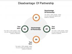 Disadvantage of partnership ppt powerpoint presentation icon ideas cpb
