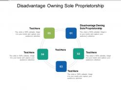 Disadvantage owning sole proprietorship ppt powerpoint presentation slides introduction cpb