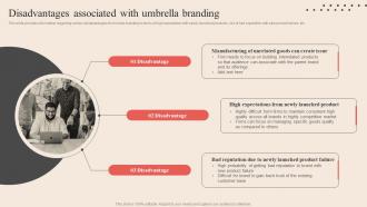 Disadvantages Associated With Umbrella Branding Optimum Brand Promotion By Product