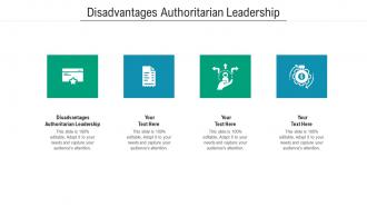 Disadvantages authoritarian leadership ppt powerpoint presentation outline slide download cpb