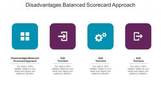 Disadvantages Balanced Scorecard Approach Ppt Powerpoint Presentation Summary Display Cpb