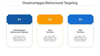 Disadvantages Behavioural Targeting Ppt Powerpoint Presentation File Example File Cpb