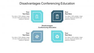 Disadvantages conferencing education ppt powerpoint presentation ideas cpb