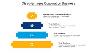 Disadvantages corporation business ppt powerpoint presentation layouts templates cpb
