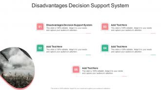 Disadvantages Decision Support System In Powerpoint And Google Slides Cpb