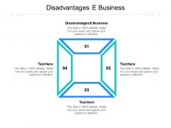 Disadvantages e business ppt powerpoint presentation gallery designs download cpb