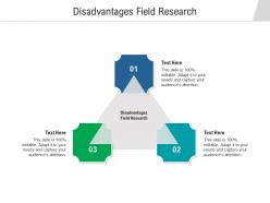 Disadvantages field research ppt powerpoint presentation file smartart cpb