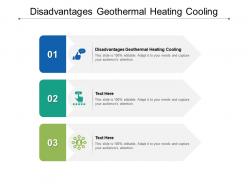 Disadvantages geothermal heating cooling ppt powerpoint presentation inspiration brochure cpb