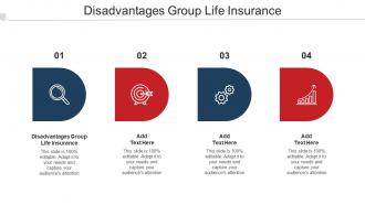 Disadvantages Group Life Insurance Ppt Powerpoint Presentation Portrait Cpb