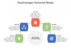 Disadvantages horizontal merger ppt powerpoint presentation icon show cpb