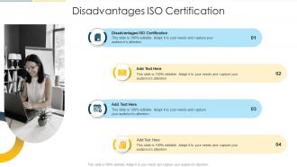 Disadvantages ISO Certification In Powerpoint And Google Slides Cpb