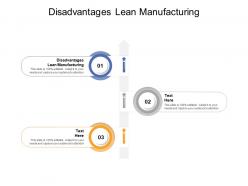 Disadvantages lean manufacturing ppt powerpoint presentation infographics maker cpb