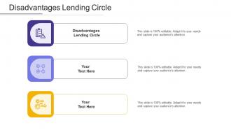 Disadvantages lending circle ppt powerpoint presentation ideas icon cpb