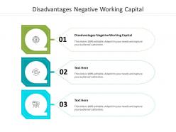 Disadvantages negative working capital ppt powerpoint presentation gallery examples cpb