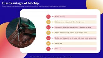 Disadvantages Of Biochip Bio Microarray Device Ppt Slides Background Images