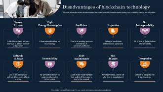Disadvantages Of Blockchain Technology Cryptographic Ledger IT
