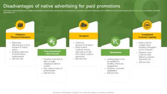 Disadvantages Of Native Advertising For Paid Promotions Effective Paid Promotions MKT SS V