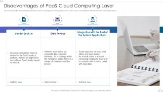 Disadvantages Of PaaS Cloud Computing Layer Cloud Computing Service Models