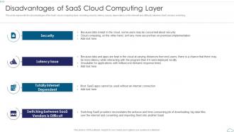 Disadvantages Of SaaS Cloud Computing Layer Cloud Computing Service Models
