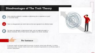 Disadvantages Of The Trait Theory Training Ppt
