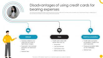 Disadvantages Of Using Credit Guide To Use And Manage Credit Cards Effectively Fin SS
