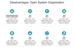 Disadvantages open system organization ppt powerpoint presentation file inspiration cpb