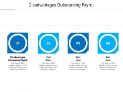 Disadvantages outsourcing payroll ppt powerpoint presentation layouts professional cpb