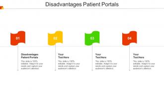 Disadvantages Patient Portals Ppt Powerpoint Presentation Summary Design Ideas Cpb