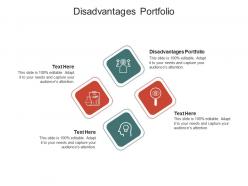 Disadvantages portfolio ppt powerpoint presentation model examples cpb