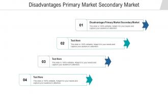Disadvantages primary market secondary market ppt powerpoint presentation slides background image cpb
