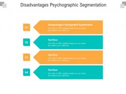 Disadvantages psychographic segmentation ppt powerpoint presentation summary skills cpb