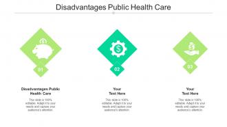 Disadvantages Public Health Care Ppt Powerpoint Presentation Icon Graphic Images Cpb