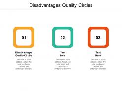 Disadvantages quality circles ppt powerpoint presentation icon ideas cpb