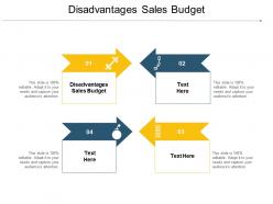 Disadvantages sales budget ppt powerpoint presentation infographic template professional cpb