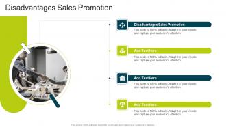 Disadvantages Sales Promotion In Powerpoint And Google Slides Cpb