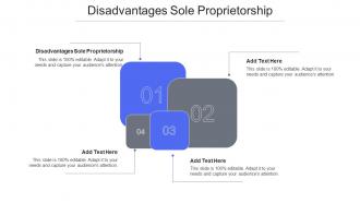 Disadvantages Sole Proprietorship Ppt Powerpoint Presentation Show Cpb