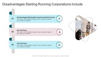 Disadvantages Starting Running Corporations Include In Powerpoint And Google Slides Cpb